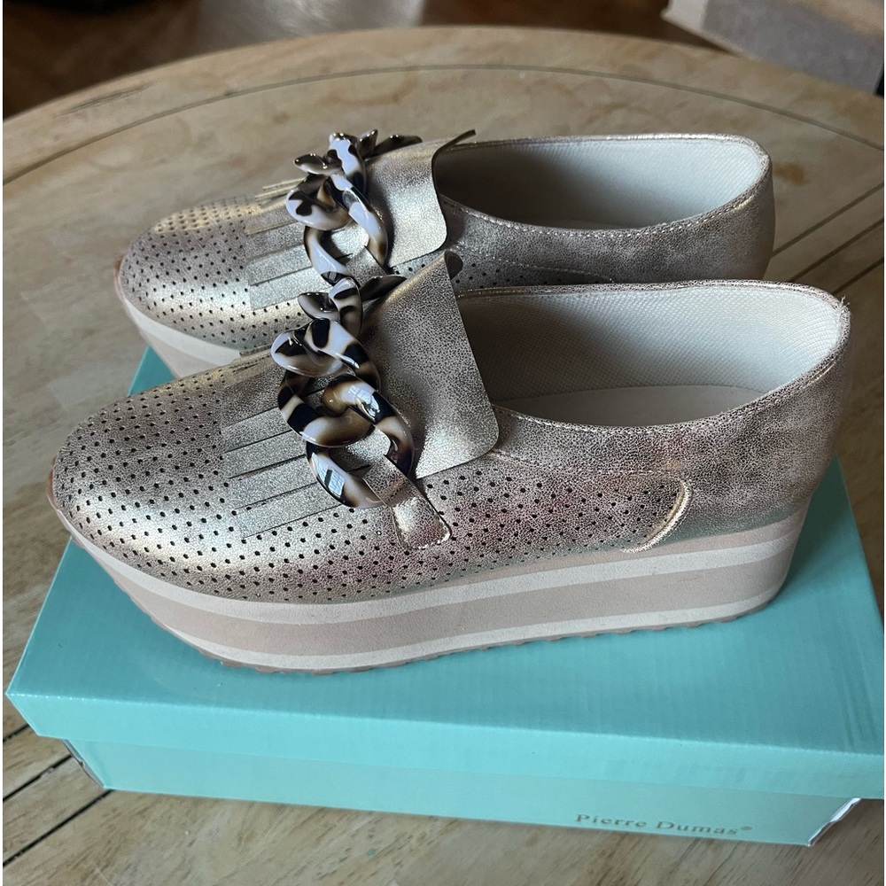 Gold Stacked Shoes SZ 8